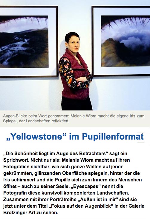 „››Yellowstone‹‹ im Pupillenformat“, Pforzheimer Zeitung. 1. März 2012